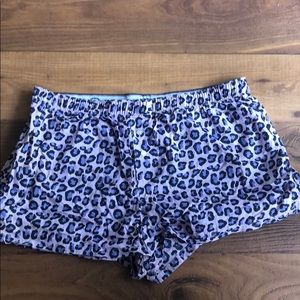 Pink Victoria Secret Purple Leopard Boxer Shorts